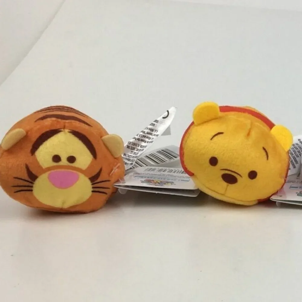Disney bundle TSUM TSUM 2.5” Plush Winnie the Pooh, Tigger, Piglet, Eeyore Nwt